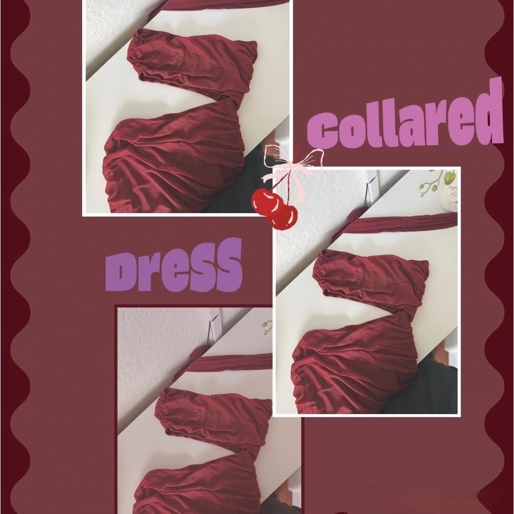 Strapless Burgundy Dress💄